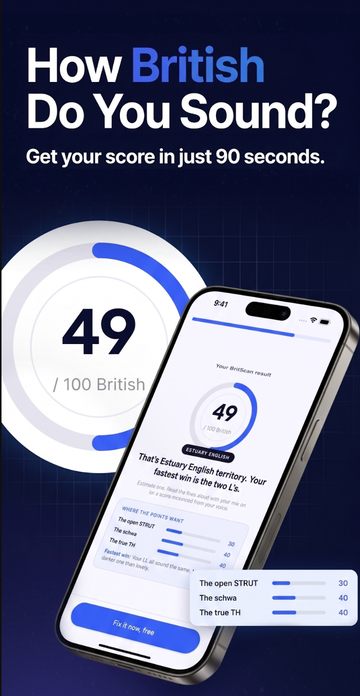 British pronunciation score creative